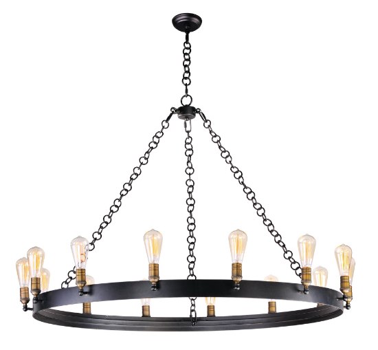 Picture of Noble 14-Light Chandelier BKNAB MB Incandescent Incandescent 36" Chain