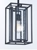 Foto para Era 1-Light Pendant BK Seedy Seedy Glass MB Incandescent Incandescent 7.75"x7.75"x13.75" (OA HT 21"-45.5") (CAN 5"x5"x1.25")