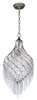 Foto para Twirl 1-Light Pendant GS Beveled Crystal Crystal CA Incandescent Incandescent 11.5"x11.5"x25" (OA HT 30"-67") (CAN 5"x5"x1.25")36" Chain