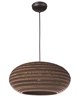 Picture of Java 1-Light Pendant BK Recycled Cardboard MB Incandescent Incandescent 17"x17"x9" (OA HT 11"-129") (CAN 5.1"x5.1"x1.7")