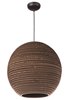 Picture of Java 1-Light Pendant BK Recycled Cardboard MB Incandescent Incandescent 17.75"x17.75"x18" (OA HT 20"-138") (CAN 5.1"x5.1"x1.7")