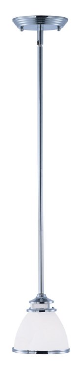 Foto para Novus 1-Light Pendant PC Satin White Opal Glass MB Incandescent Incandescent