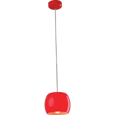 Mostrar detalles para 100W Caps 1-Light Pendant PC Red Glass MB Incandescent Incandescent (OA HT 18"-120") Imagen de 100W Caps 1-Light Pendant PC Red Glass MB Incandescent Incandescent (OA HT 18"-120")