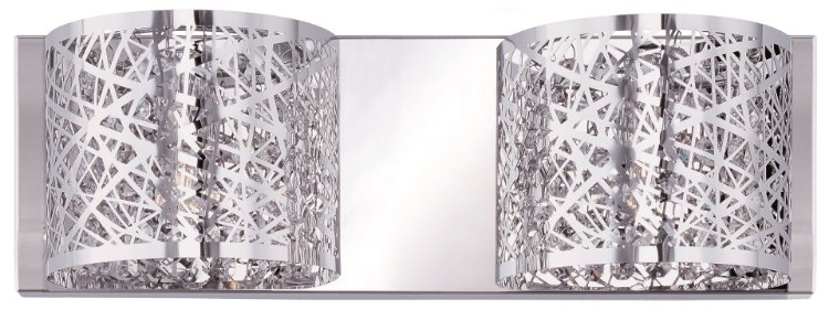 Foto para 2.9W Inca 2-Light Wall Mount W/LED Bulb PC Clear/White Stainless Steel G9 LED