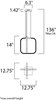 Picture of 7.56W Squared LED Pendant PC Acrylic PCB LED (OA HT 16"-136") (CAN 6.3"x6.3"x1.42")