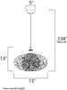 Picture of Bali 1-Light Chandelier Hemp String MB Incandescent Incandescent 15"x15"x13" (OA HT 134") (CAN 5"x5"x1.25")