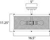 Foto para Palladium 3-Light Flush Mount w/Bulbs BKNAB Steel Mesh MB ST64 Incandescent Incandescent (CAN 5"x5"x1.25")