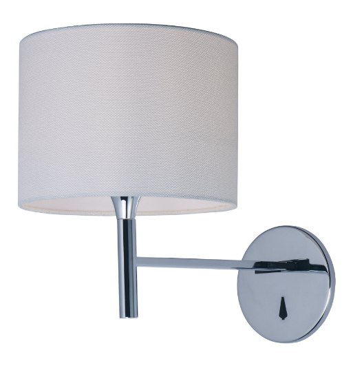 Foto para Hotel LED 1-Light Wall Sconce PC Wafer Linen GU24 LED 12.5"x17.25"