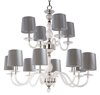 Picture of Venezia 12-Light Chandelier PN Frosted Fabric CA Incandescent Incandescent 72" Chain