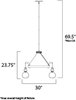 Picture of Kinetic LED 6-Light Pendant DSN Clear Glass PCB LED (OA HT 69.5")