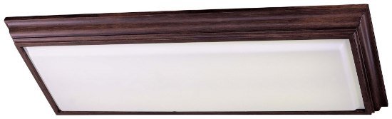 Foto para 32w SW 4 Light Kitchen Fluorescent Flush Mount Belcaro Walnut White