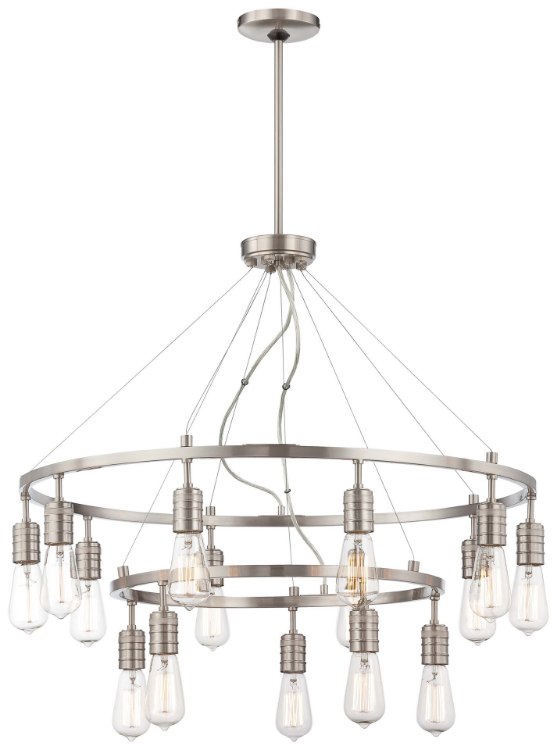 Picture of 40w SW 15 Light Chandelier Brushed Nickel