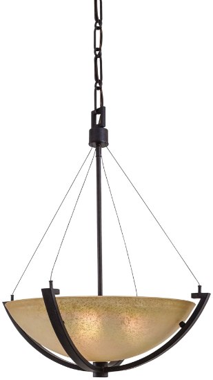 Foto para 100w SW 3 Light Pendant Iron Oxide Venetian Scavo