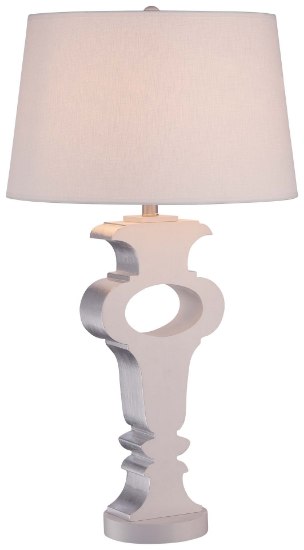 Picture of 113w SW 1 Light Table Lamp Wood Cream Linen