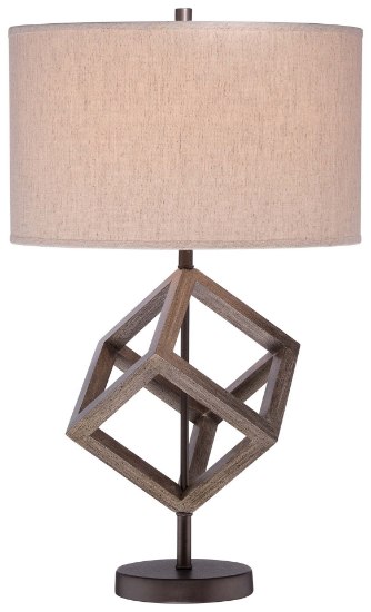 Picture of 113w SW 1 Light Table Lamp Walnut Oatmeal Linen