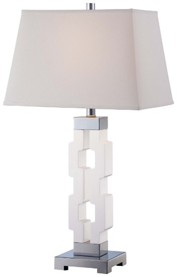 Picture of 100w SW 1 Light Table Lamp White Light Cream Linen