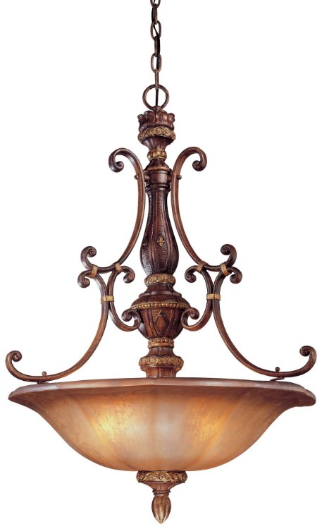 Picture of 100w SW 4 Light Pendant Illuminati Bronze Silver Patina