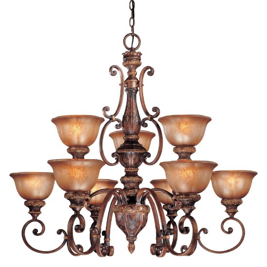 Picture of SW 9 Light Chandelier Illuminati Bronze