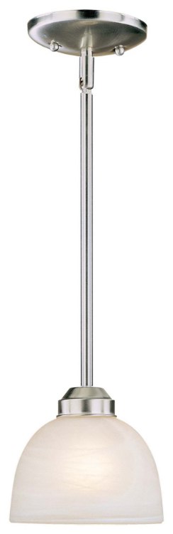 Picture of 100w SW 1 Light Mini Pendant Brushed Nickel Etched Marble