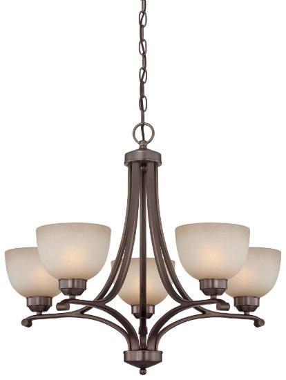 Picture of 100w SW 5 Light Chandelier Harvard Court Bronze (Plated) Light French Scavo