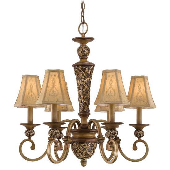 Picture of SW 6 Light Chandelier Florence Patina