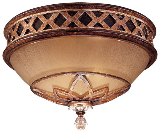 Picture of 60w SW 2 Light Flush Mount Aston Court Bronze Avorio Mezzo