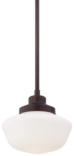 Picture of 150w SW 1 Light Pendant Brushed Bronze Opal