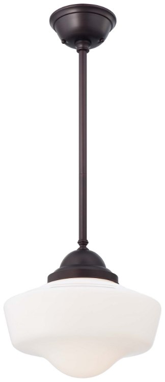 Foto para 150w SW 1 Light Pendant Brushed Bronze Opal