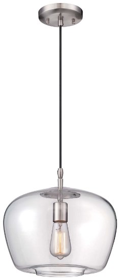Picture of 40w SW 1 Light Mini Pendant Brushed Nickel Clear