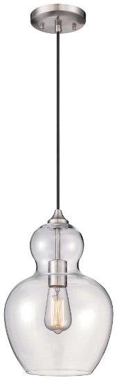 Picture of 40w SW 1 Light Mini Pendant Brushed Nickel Clear