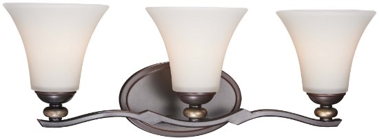 Picture of 100w SW 3 Light Bath Lathan Bronze With Gold Highli Etched White