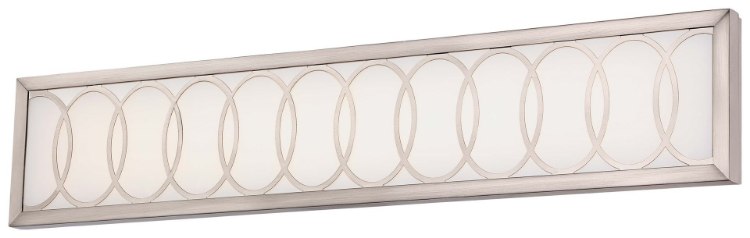 Picture of 44w WW Led Bath Brushed Nickel Etched White