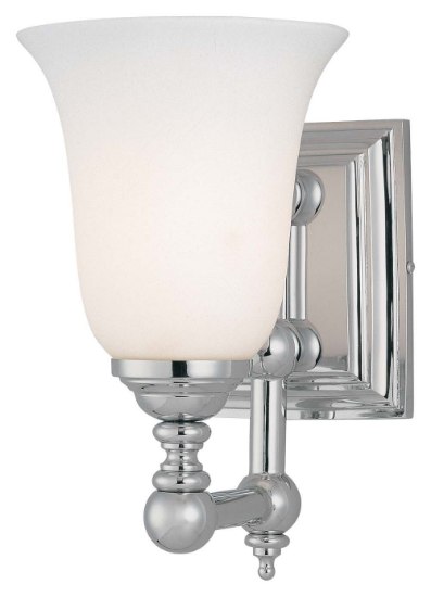 Foto para 100w SW 1 Light Bath Chrome Etched Opal