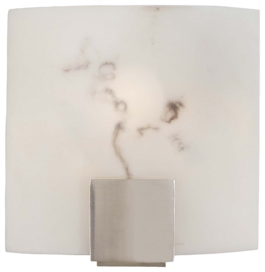 Picture of 60w SW 1 Light Wall Sconce Brushed Nickel Alabaster Dust