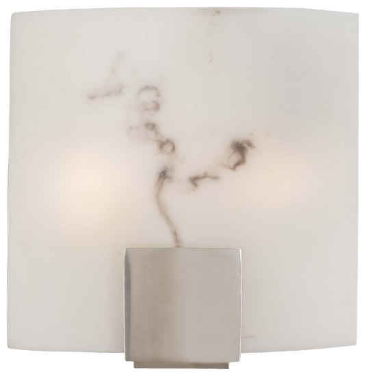 Picture of 13w SW 2 Light Wall Sconce Brushed Nickel Alabaster Dust