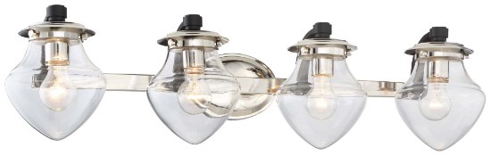 Picture of 100w SW 4 Light Bath Polished Nickel Clear Glass