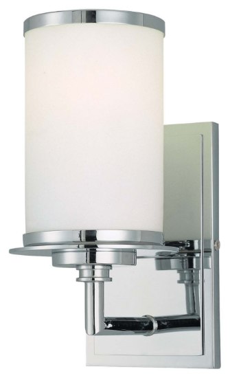 Picture of 13w SW 1 Light Bath Chrome White Opal