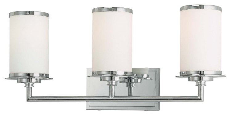 Picture of 13w SW 3 Light Bath Chrome White Opal