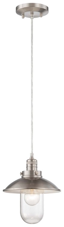 Picture of 60w SW 1 Light Mini Pendant Brushed Nickel Clear