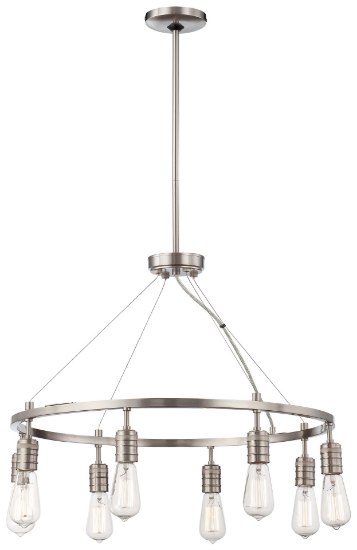 Foto para 40w SW 8 Light Chandelier Brushed Nickel