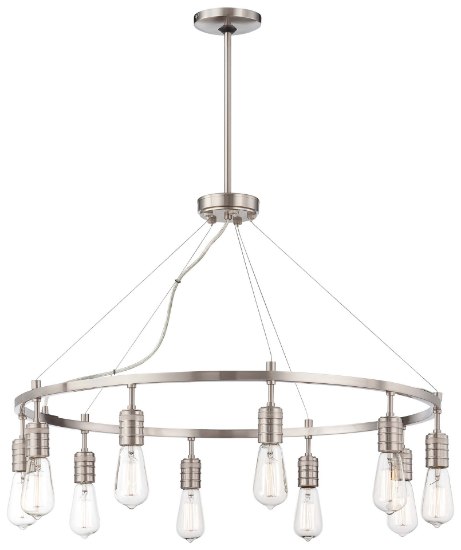 Picture of 40w SW 10 Light Chandelier Brushed Nickel