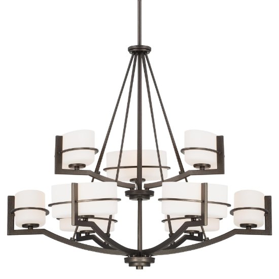 Picture of SW 9 Light Chandelier Smoked Iron