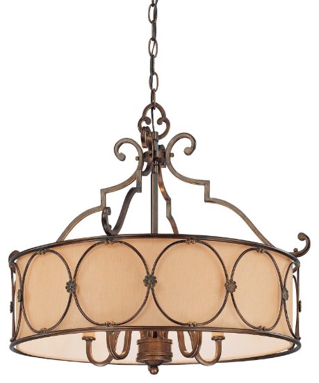 Picture of 60w SW 5 Light Chandelier Deep Flax Bronze Venata De Oro