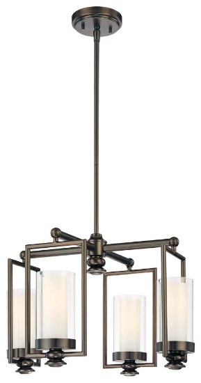 Foto para 60w SW 4 Light Mini Chandelier Harvard Court Bronze (Plated) Clear