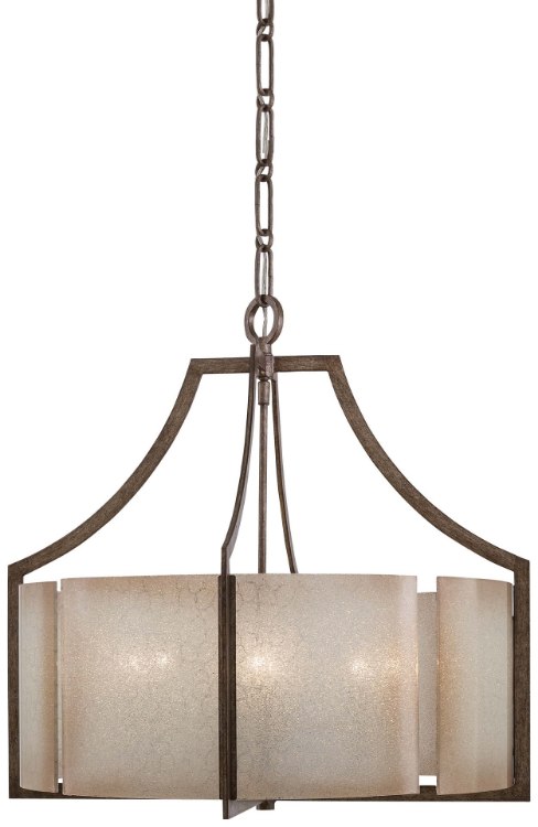 Picture of 60w SW 6 Light Pendant Patina Iron Deep Spumante Lace