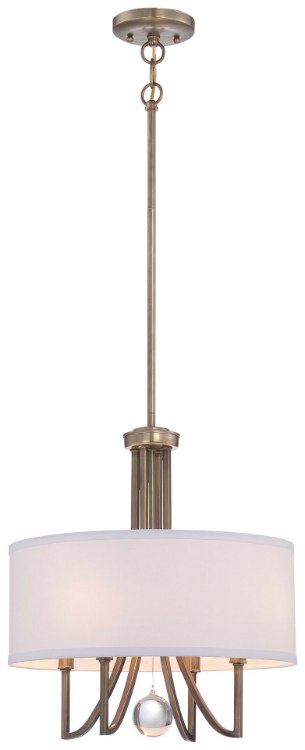Picture of 60w SW 4 Light Pendant Malibu Gold White Linen