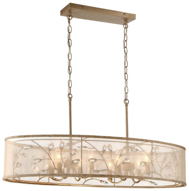 Foto para 60w SW 8 Light Island Light Nanti Champaign Silver Gossamer Gold