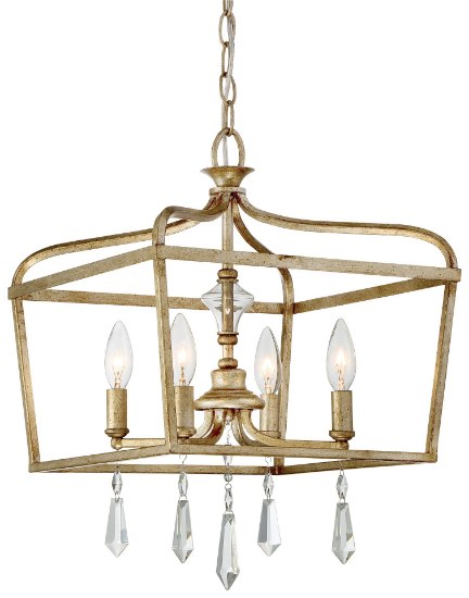Picture of 60w SW 4 Light Pendant Brio Gold Clear