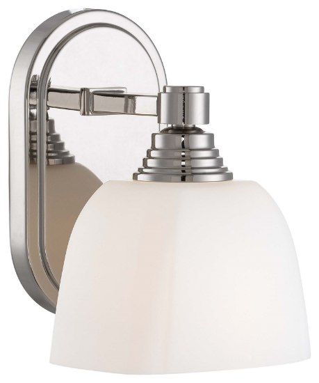 Picture of 100w SW 1 Light Bath Polished Nickel Etched Opal