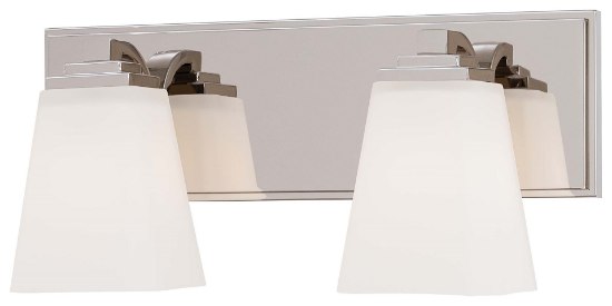 Picture of 100w SW 2 Light Bath Polished Nickel Etched White